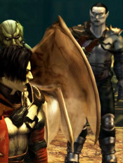 Vampire lieutenant Dumah (in the background)