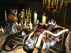 Raziel resurrects Janos with the Heart of Darkness